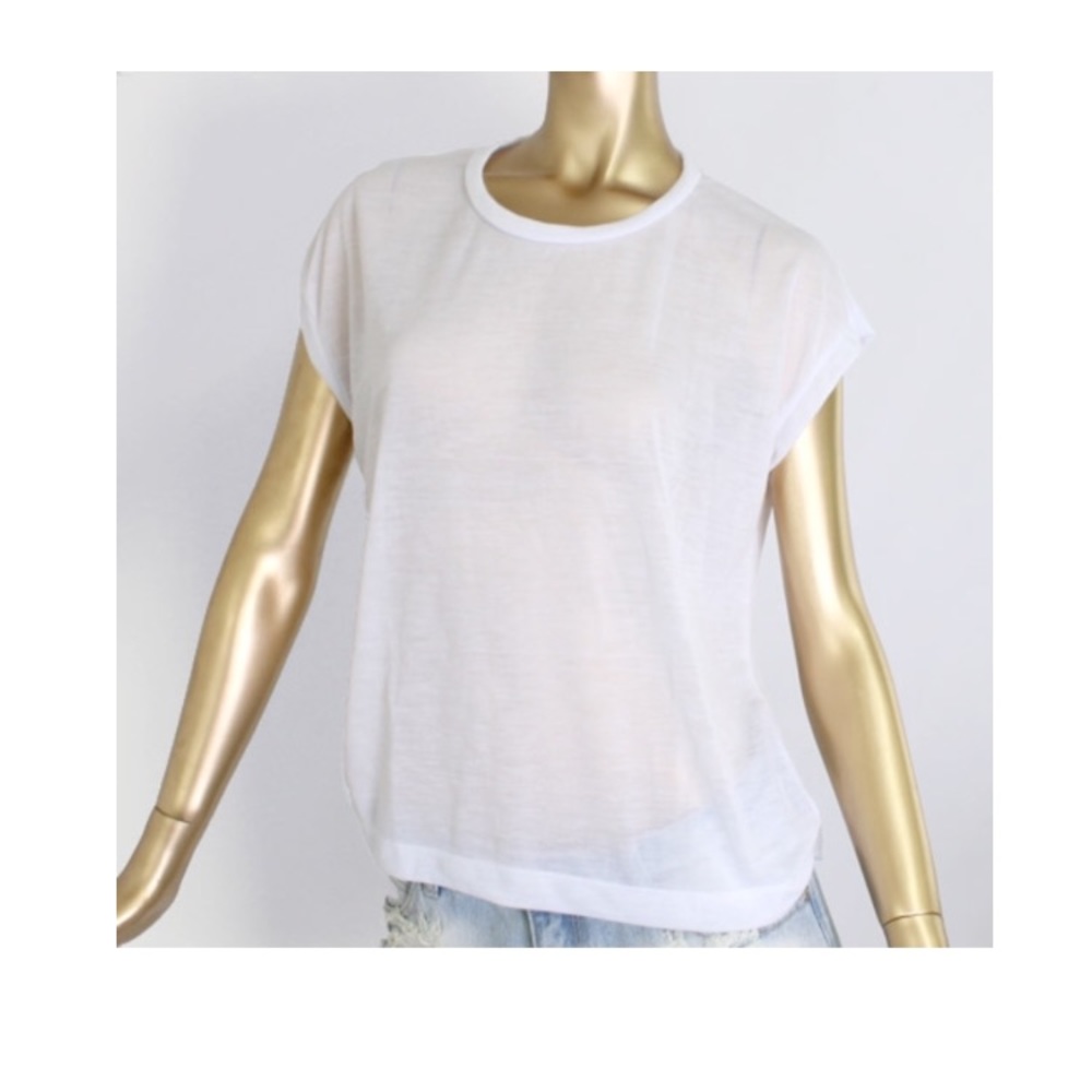 LnA Sierra Cap Sleeve Tee, BLACK, XS
